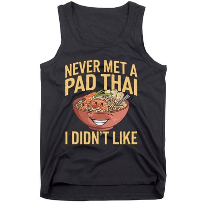 Pad Thai Lover Funny Humor Food Text Joke Loves Pad Thai Tank Top