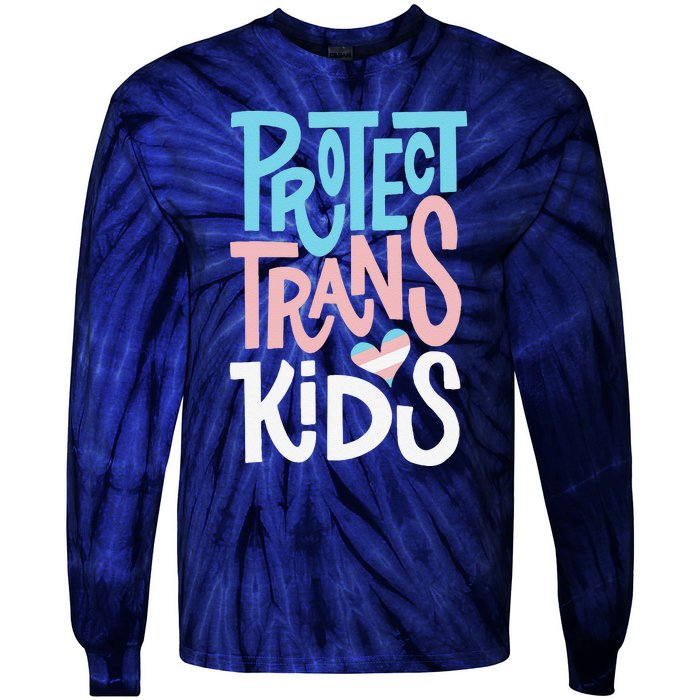 Protect Transg Lgbt Pride Tie-Dye Long Sleeve Shirt