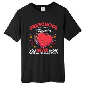 Preschool Teacher Like A Box Of Chocolates Valentines Day Gift Tall Fusion ChromaSoft Performance T-Shirt