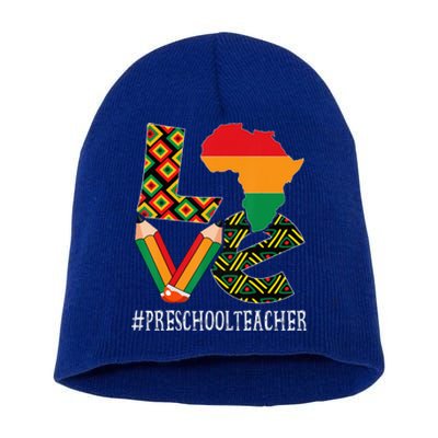 Preschool Teacher Love Bhm African American Short Acrylic Beanie