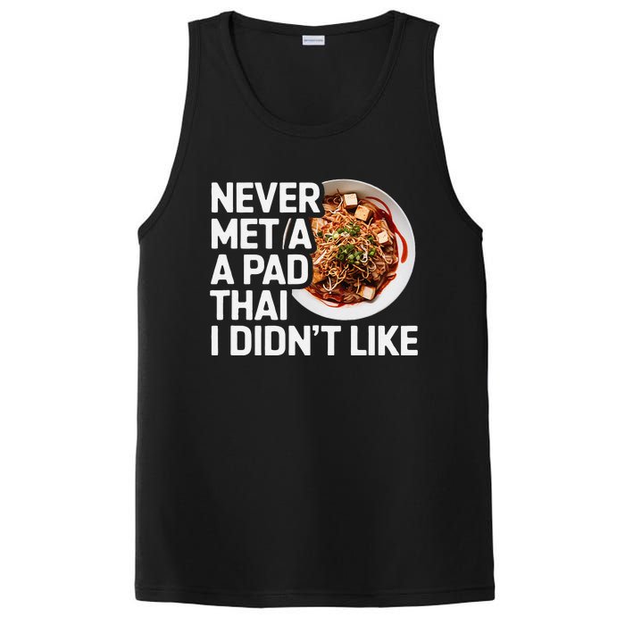 Pad Thai Lover Funny Humor Food Text Joke Loves Pad Thai PosiCharge Competitor Tank