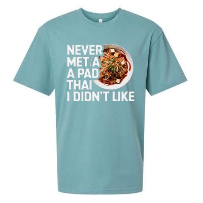 Pad Thai Lover Funny Humor Food Text Joke Loves Pad Thai Sueded Cloud Jersey T-Shirt