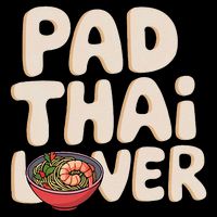 Pad Thai Lover Funny Humor Food Text Joke Loves Pad Thai Drawstring Bag
