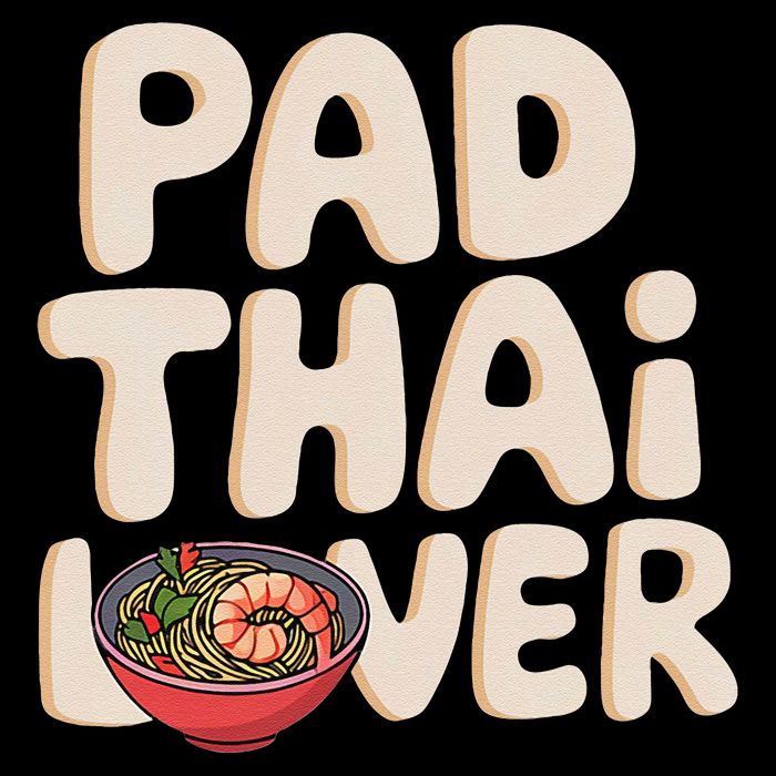Pad Thai Lover Funny Humor Food Text Joke Loves Pad Thai Drawstring Bag