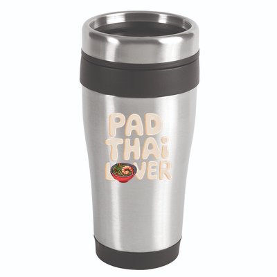 Pad Thai Lover Funny Humor Food Text Joke Loves Pad Thai 16oz Travel Tumbler