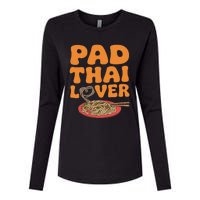 Pad Thai Lover Funny Humor Food Text Joke Loves Pad Thai Womens Cotton Relaxed Long Sleeve T-Shirt