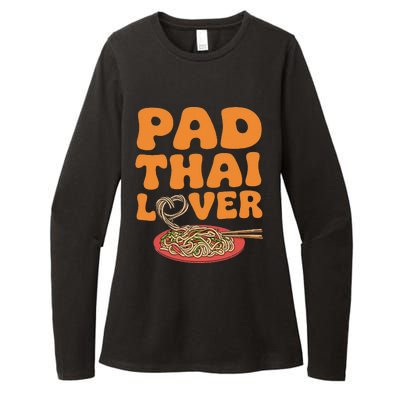 Pad Thai Lover Funny Humor Food Text Joke Loves Pad Thai Womens CVC Long Sleeve Shirt