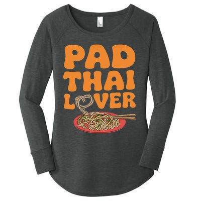 Pad Thai Lover Funny Humor Food Text Joke Loves Pad Thai Women's Perfect Tri Tunic Long Sleeve Shirt