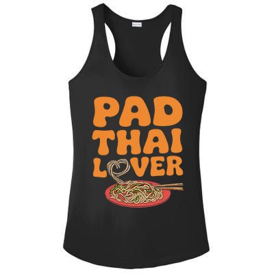 Pad Thai Lover Funny Humor Food Text Joke Loves Pad Thai Ladies PosiCharge Competitor Racerback Tank