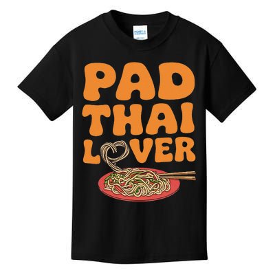 Pad Thai Lover Funny Humor Food Text Joke Loves Pad Thai Kids T-Shirt