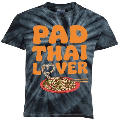 Pad Thai Lover Funny Humor Food Text Joke Loves Pad Thai Kids Tie-Dye T-Shirt