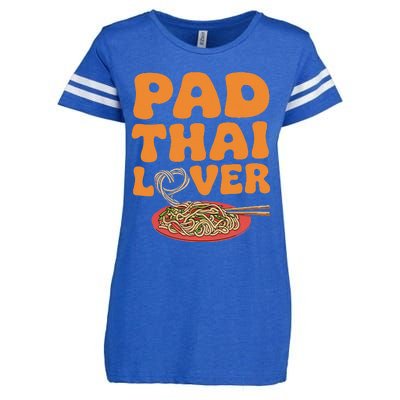 Pad Thai Lover Funny Humor Food Text Joke Loves Pad Thai Enza Ladies Jersey Football T-Shirt