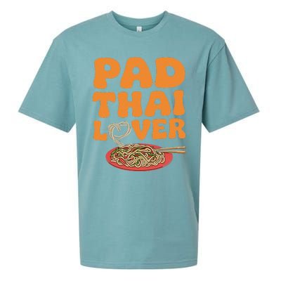 Pad Thai Lover Funny Humor Food Text Joke Loves Pad Thai Sueded Cloud Jersey T-Shirt