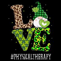 Physical Therapy Love St Patricks Day Gnome Leopard 16 in Basic Backpack