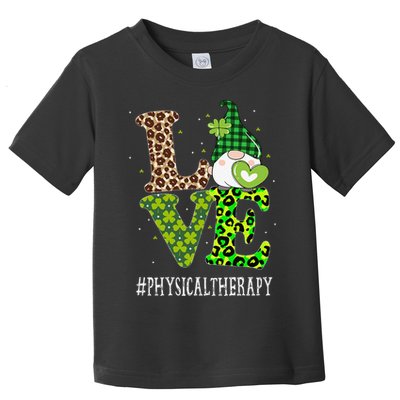 Physical Therapy Love St Patricks Day Gnome Leopard Toddler T-Shirt