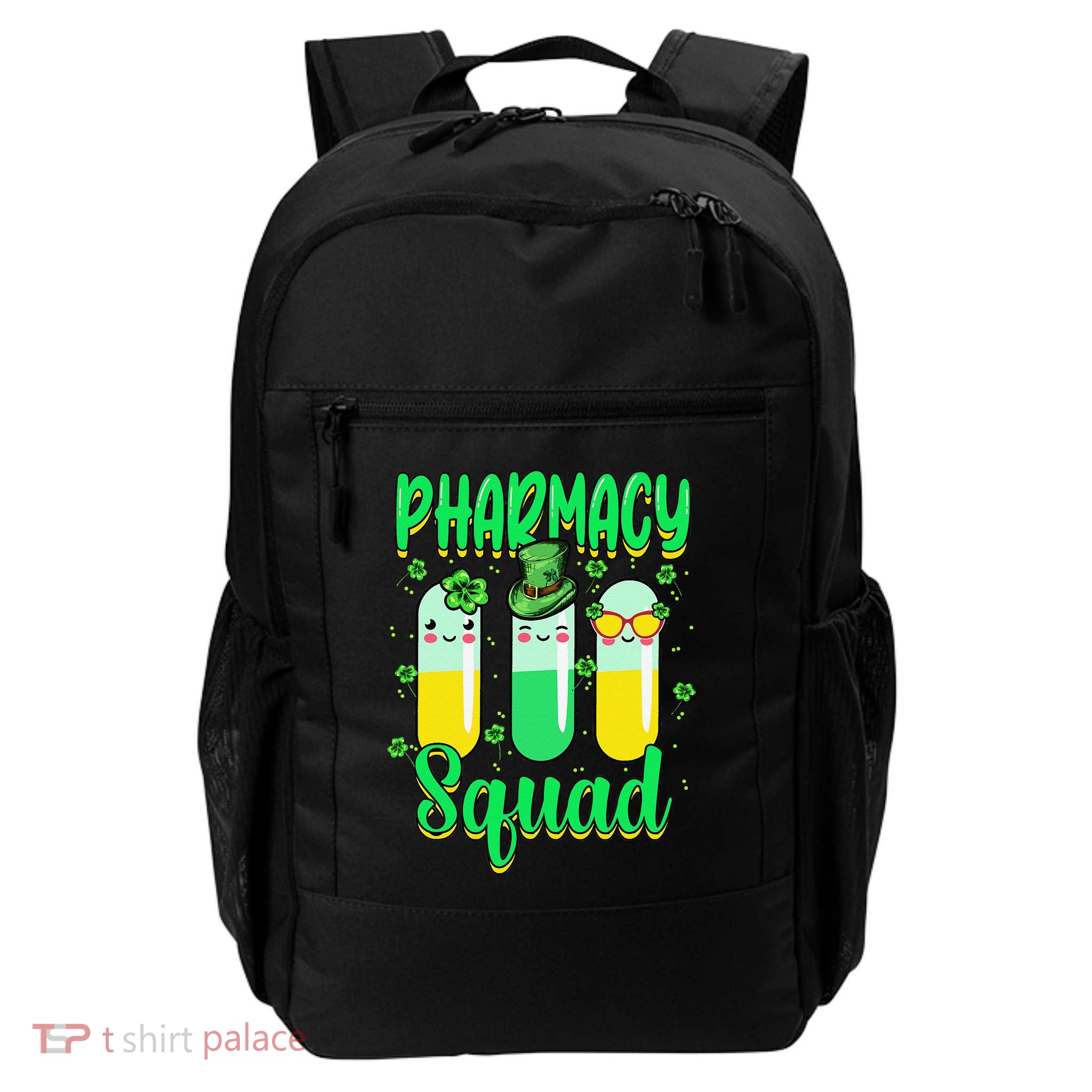 Pharmacy Tech Love St Patricks Day Gnome Leopard Backpack
