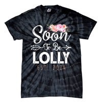 Promoted To Lolly 2024 Mothers Day Soon To Be Grandma 2024 Tie-Dye T-Shirt