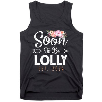 Promoted To Lolly 2024 Mothers Day Soon To Be Grandma 2024 Tank Top