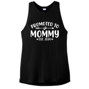 Promoted To Mommy 2024 Soon To Be Mom Baby Reveal To New Mom Ladies PosiCharge Tri-Blend Wicking Tank