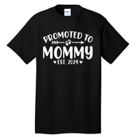 Promoted To Mommy 2024 Soon To Be Mom Baby Reveal To New Mom Tall T-Shirt