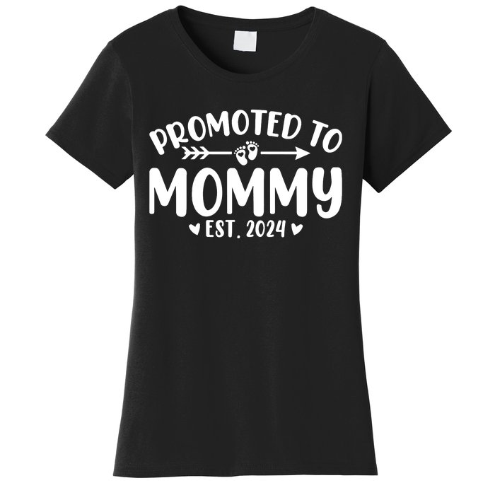 Promoted To Mommy 2024 Soon To Be Mom Baby Reveal To New Mom Women's T-Shirt