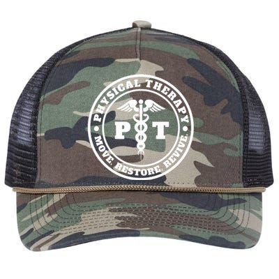 PT Therapist Medical Physical Therapy Retro Rope Trucker Hat Cap