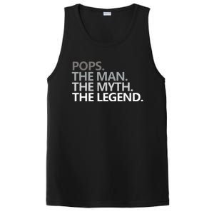 POPS THE MAN THE MYTH THE LEGEND Fathers Day Gift Grandpa PosiCharge Competitor Tank