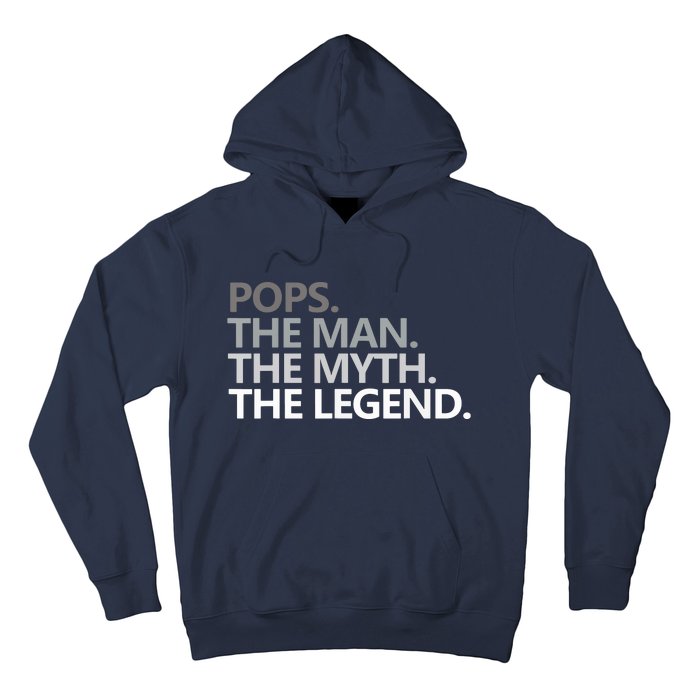 POPS THE MAN THE MYTH THE LEGEND Fathers Day Gift Grandpa Hoodie