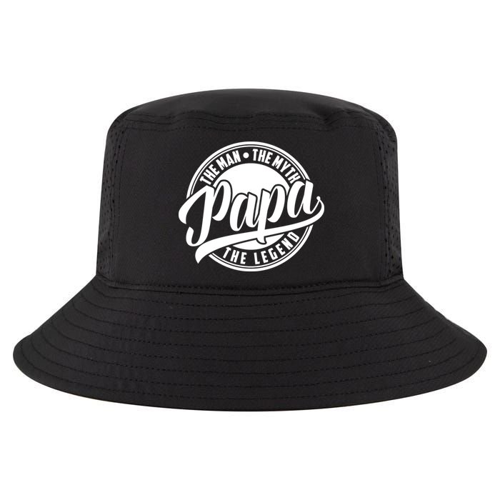 Papa The Man Myth Legend Fathers Day Certified Dad Gift Cool Comfort Performance Bucket Hat