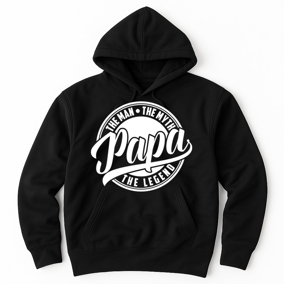 Papa The Man Myth Legend Fathers Day Certified Dad Gift Hoodie