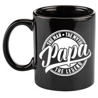 Papa The Man Myth Legend Fathers Day Certified Dad Gift 11oz C Handle Ceramic Mug