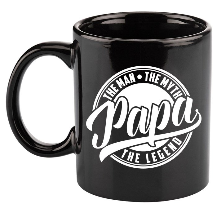 Papa The Man Myth Legend Fathers Day Certified Dad Gift 11oz C Handle Ceramic Mug