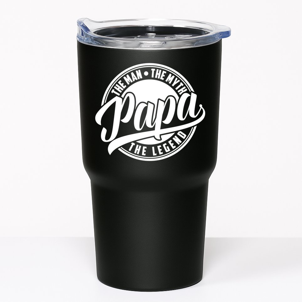 Papa The Man Myth Legend Fathers Day Certified Dad Gift Tumbler