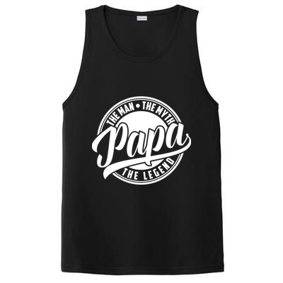 Papa The Man Myth Legend Fathers Day Certified Dad Gift PosiCharge Competitor Tank