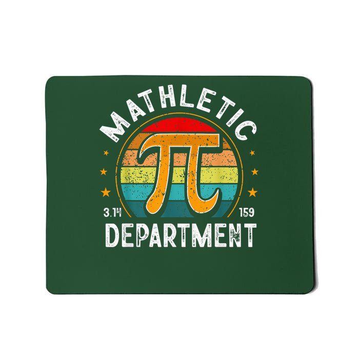 Pi Teacher Mathletic Departt Vintage 3.14 Pi Day Mousepad