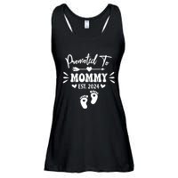 Promoted To Mommy Est 2024 New Grandma Women Grandmother Ladies Essential Flowy Tank