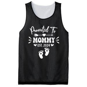 Promoted To Mommy Est 2024 New Grandma Women Grandmother Mesh Reversible Basketball Jersey Tank