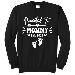 Promoted To Mommy Est 2024 New Grandma Women Grandmother Tall Sweatshirt