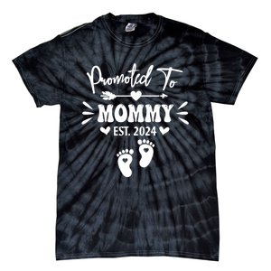 Promoted To Mommy Est 2024 New Grandma Women Grandmother Tie-Dye T-Shirt