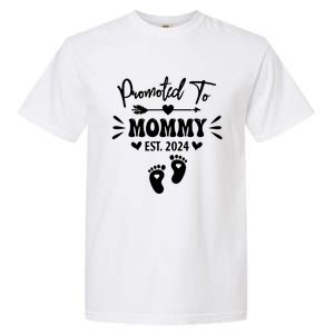 Promoted To Mommy Est 2024 New Grandma Women Grandmother Garment-Dyed Heavyweight T-Shirt