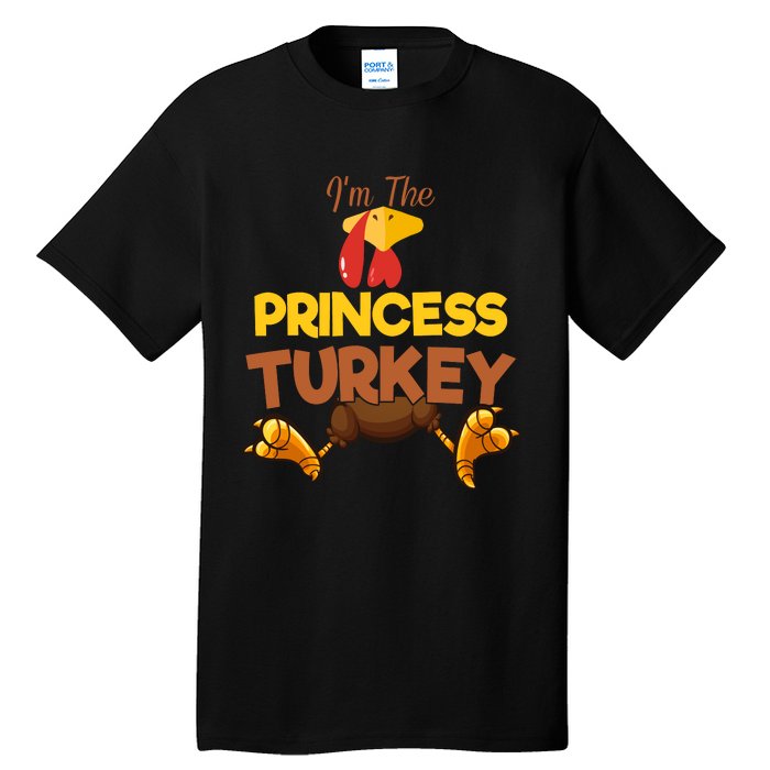 Princess Turkey Matching Family Group Thanksgiving Gifts  Tall T-Shirt