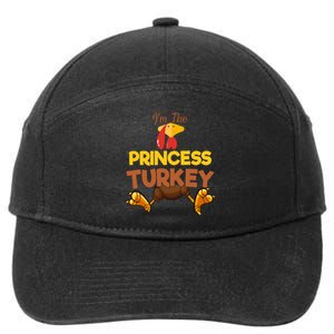 Princess Turkey Matching Family Group Thanksgiving Gifts  7-Panel Snapback Hat