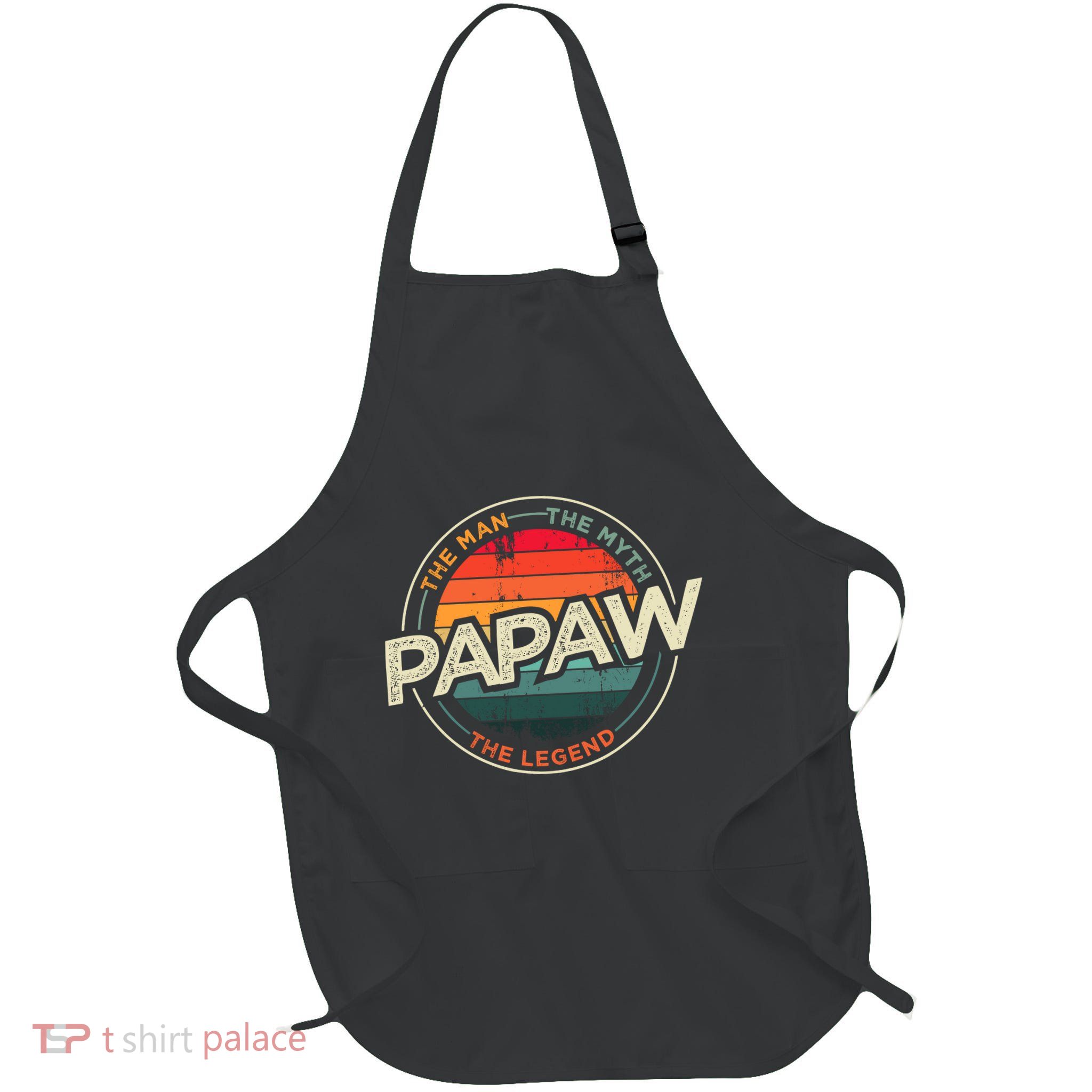 Pawpaw The Man The Myth The Legend Full-Length Apron With Pockets