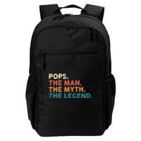 Pops The Man The Myth The Legend Fathers Vintage Daily Commute Backpack