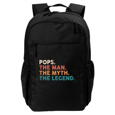 Pops The Man The Myth The Legend Fathers Vintage Daily Commute Backpack