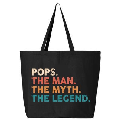 Pops The Man The Myth The Legend Fathers Vintage 25L Jumbo Tote