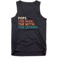 Pops The Man The Myth The Legend Fathers Vintage Tank Top