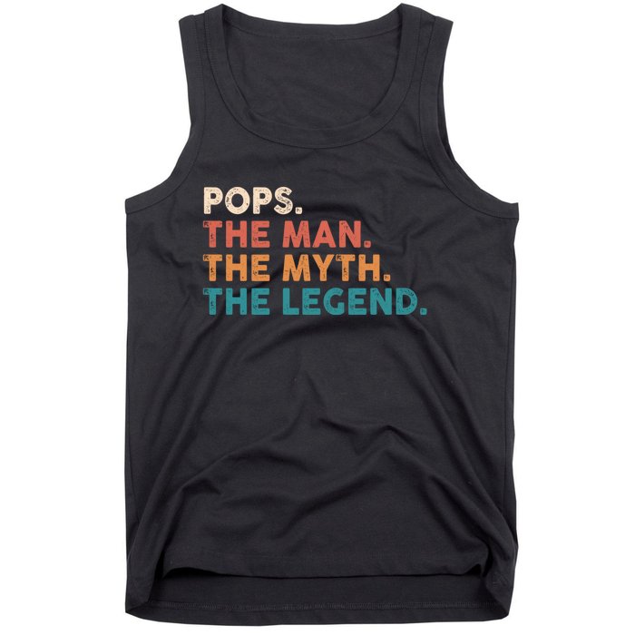 Pops The Man The Myth The Legend Fathers Vintage Tank Top