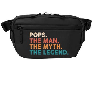 Pops The Man The Myth The Legend Fathers Vintage Crossbody Pack