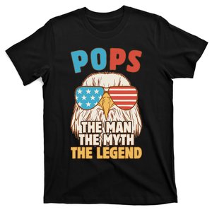 Pops The Man The Myth The Legend Fathers Day Grandpa T-Shirt